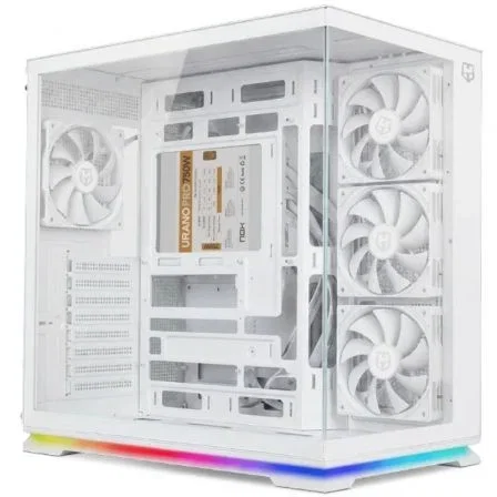 NOX Galaxy Semitorre ATX Blanca ARGB con Ventana Frontal USB 3.0 y Fuente